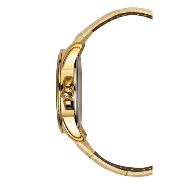 ORPHELIA - Damklocka - Kvarts - Analog - Läderarmband - Gul - OR11807