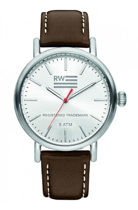 River Woods-Herr Analog Quartz Movement Läderklocka - RW420026