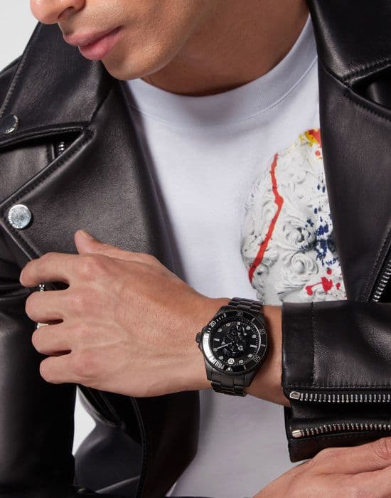 Philipp Plein herrklocka - PWOAA0922 i svart rostfritt stål - 44 mm - 10 atm