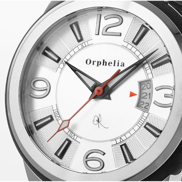 ORPHELIA herrklocka - analog kvarts - silverarmband i rostfritt stål - datum och lysande visare