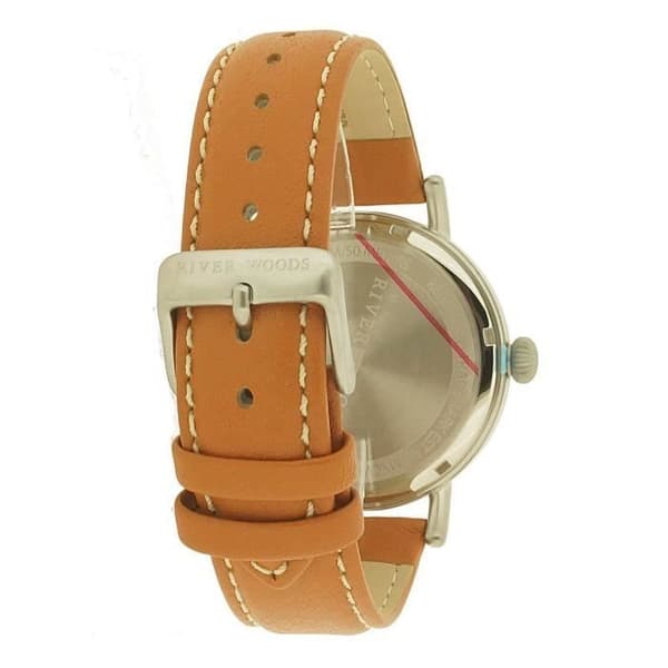 River Woods-Herr Analog Quartz Movement Läderklocka - RW420038