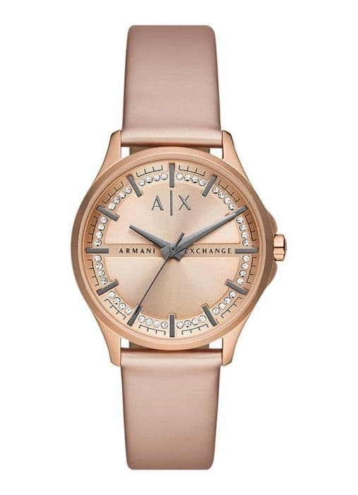 Klocka - Armani Exchange - AX5272 - Ip-rosé läder - 36 mm - Vattentålig 5 bar