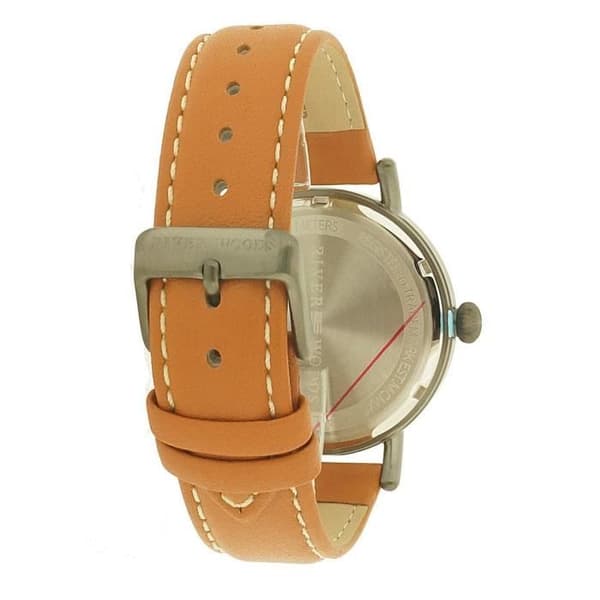 River Woods Analog Quartz Movement Läderklocka för män RW420014
