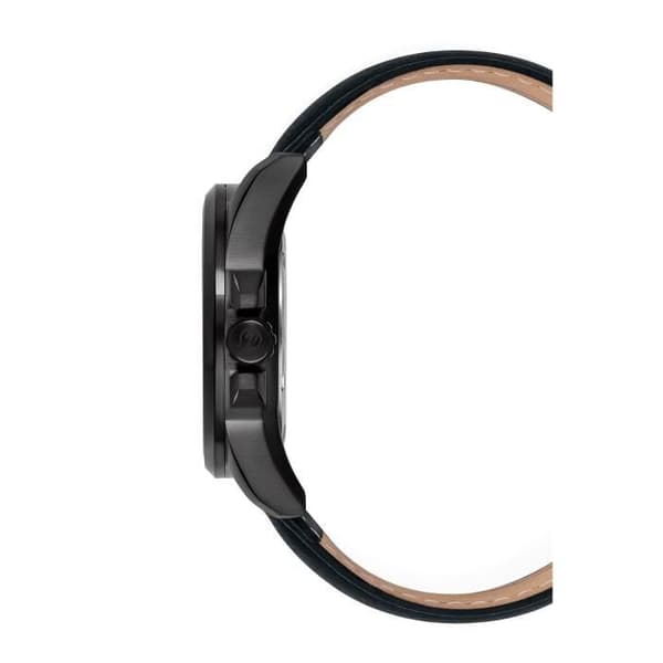 ORPHELIA Herrklocka - Kvarts - Multitavlor - Svart läderarmband OR71901