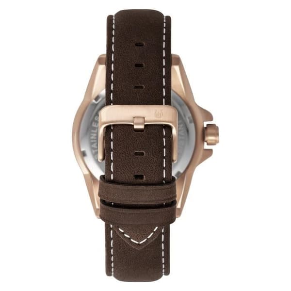 Montre pour hommes ORPHELIA Quartz à multi-cadrans avec bracelet en cuir marron OR71902