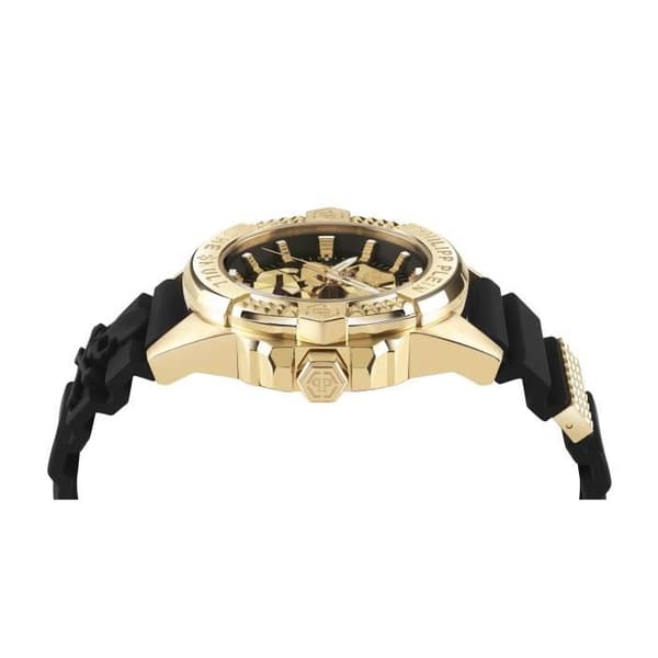 Philipp Plein Herrklocka - Kvarts - Analog - Svart silikonband - PWAAA0221