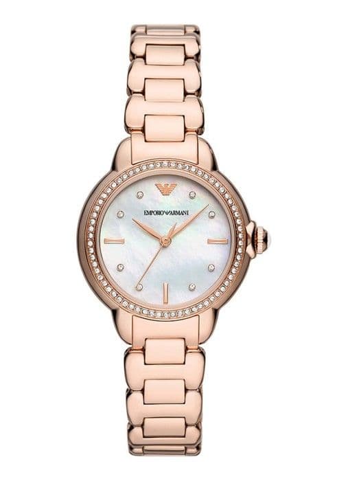 Emporio Armani Damklocka - AR11523 i rostfritt stål Ip-rosé