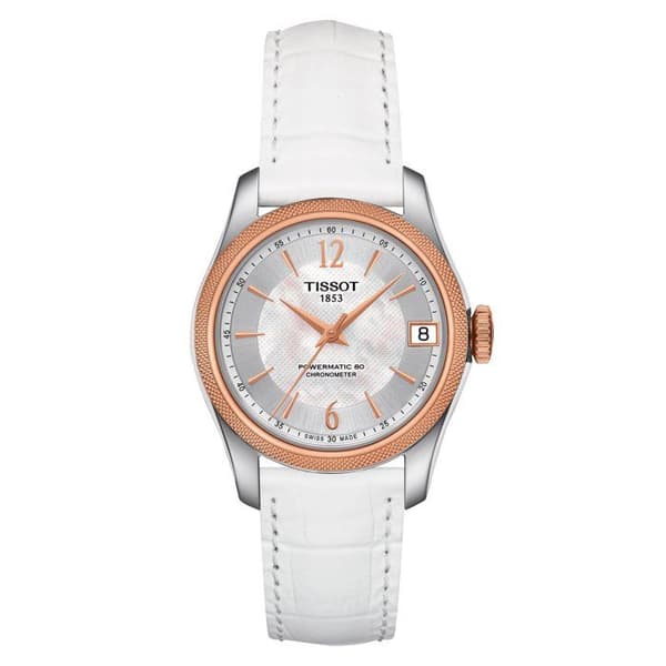 Klocka - Tissot - T108.208.26.117.00 - Pärlemor urtavla - Läderband - 30 mm