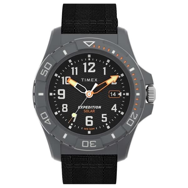 Klocka - Timex - TW2V40500 - Svart Textil - 45mm - Vattentålighet 5 bar - Analog Kvarts