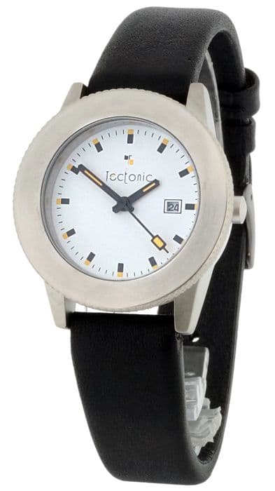 TECTONIC - Analog Quartz Movement Läderklocka för kvinnor - 41-1104-14