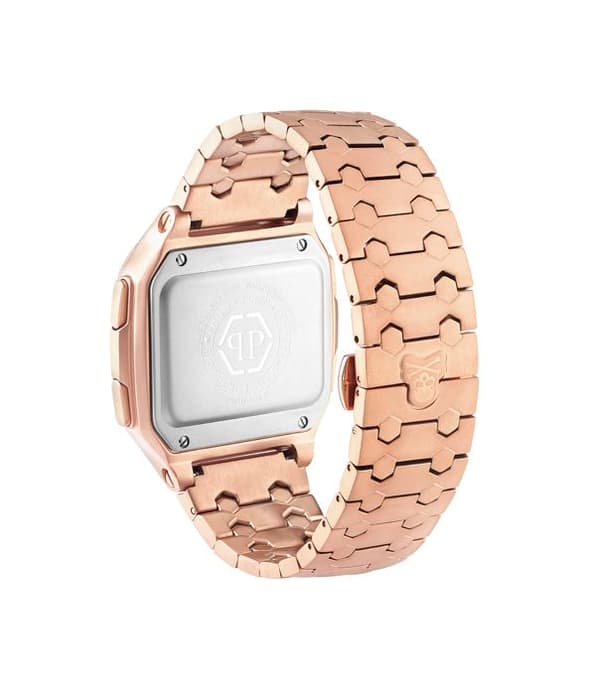 Philipp Plein - Blandad klocka - Kvarts - Digital - Ip-rosé armband i rostfritt stål - PWHAA0821
