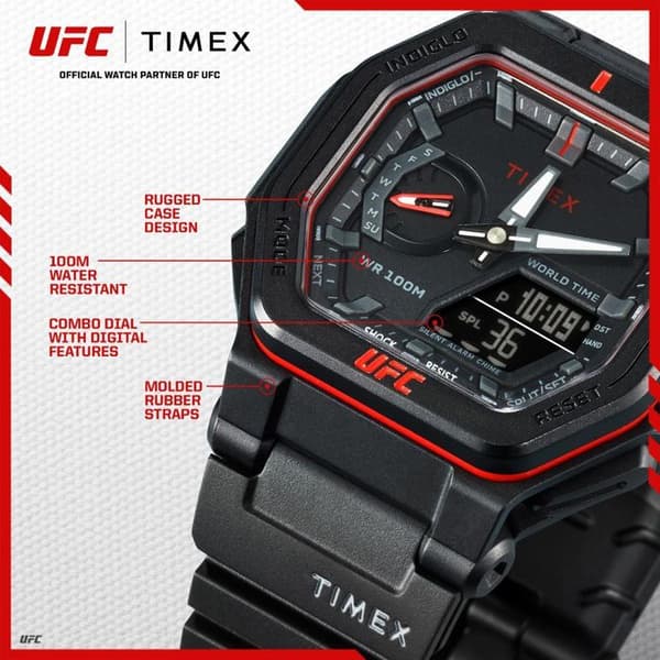 Timex Watch - Herr - TW2V55200 - Vattentät 10 Atm - Svart plastrem