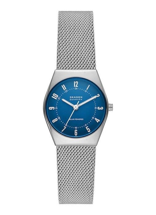 Skagen Damklocka - SKW3080 - Silverarmband i rostfritt stål - Blå urtavla - 3 ATM vattentät