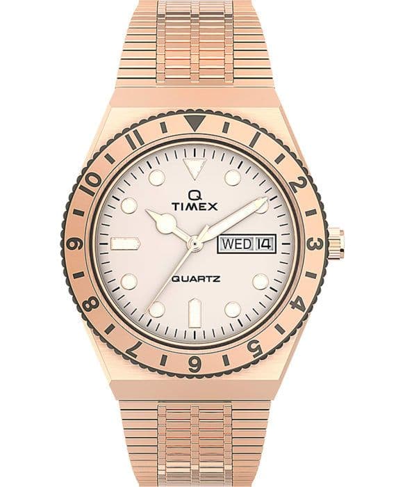 TIMEX - Damklocka - Kvarts - Analog - Armband i rostfritt stål Ip-rosé - TW2U95700