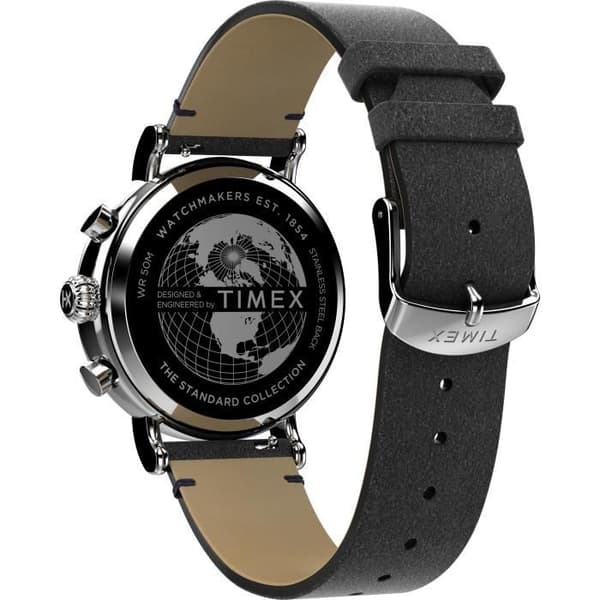 Timex herrklocka - TW2V71100 i svart läder - Diameter 40 mm - Vattentät 5 ATM