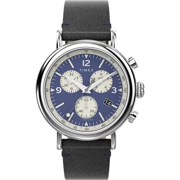 Timex herrklocka - TW2V71100 i svart läder - Diameter 40 mm - Vattentät 5 ATM