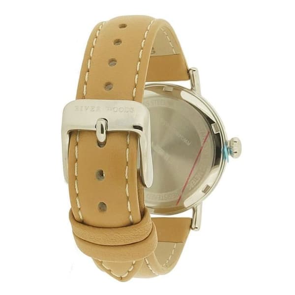 River Woods-Analog Quartz Movement Läderklocka för damer RW340022