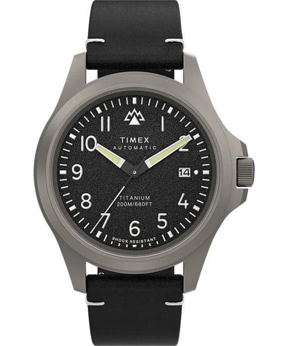 Timex Watch - Herr - TW2V54000 - Svart läder - Vattentät 20 Atm