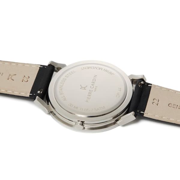 Pierre Cardin herrklocka CPI.2021 Quartz Multi-Dial svart läder