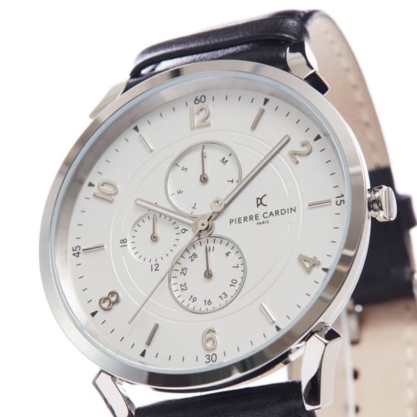 Pierre Cardin herrklocka CPI.2021 Quartz Multi-Dial svart läder