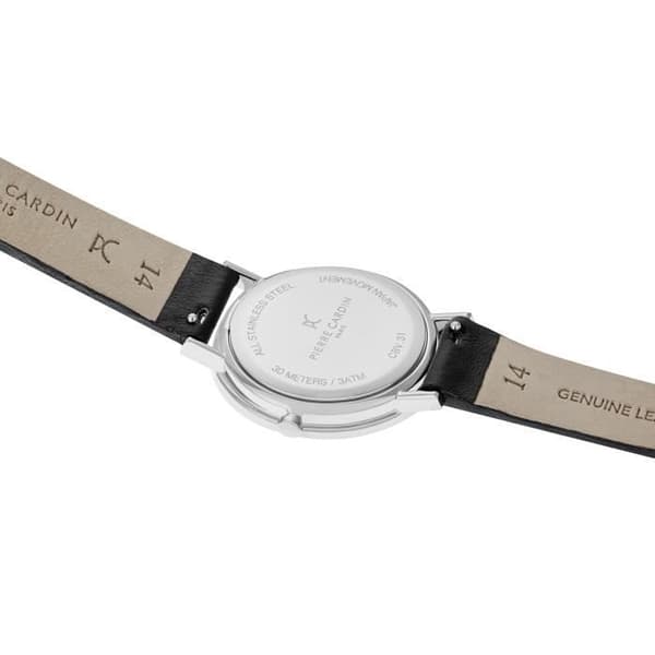 Pierre Cardin CBV.1502 Damklocka - Analog Quartz - Svart läderarmband
