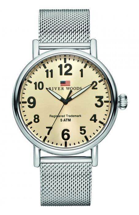 Klocka - River Woods - Sacramento - Rostfritt stål - 42 mm - Vattentålig 5 bar
