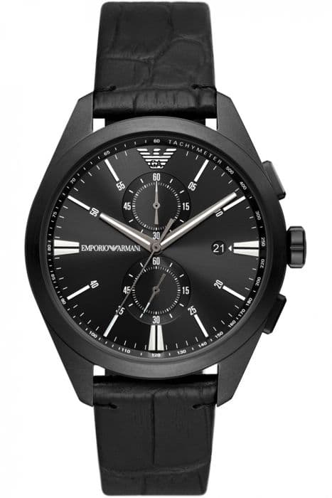 Chronograph Watch - Emporio Armani - AR11483 - Pro-planet läder - 5 ATM vattentäthet - Analog