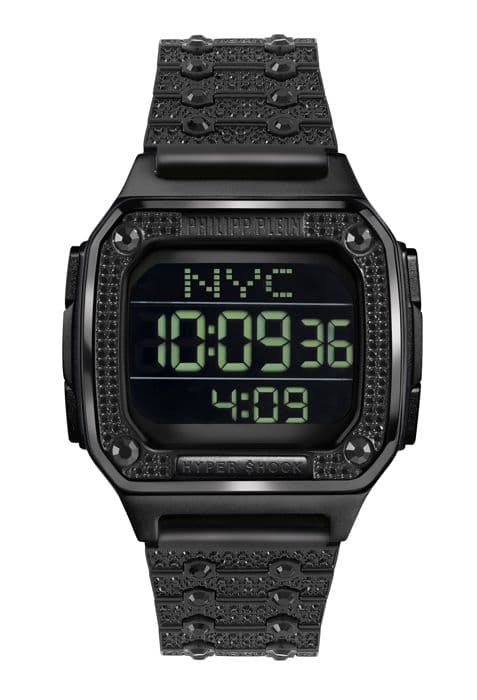 Klocka - Philipp Plein - PWHAA1421 - Kvarts - Digital - Rostfritt stål Svart