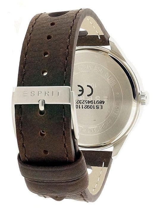Herrklocka - ESPRIT - ES109211001 - Analog - Brunt läder - Vattentät 5 bar
