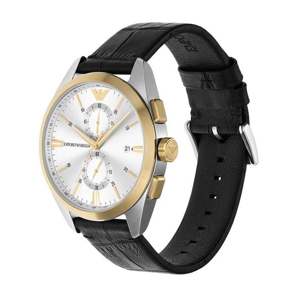 Klocka - Emporio Armani - AR11498 - Svart läder - 5 ATM vattentäthet - Analog