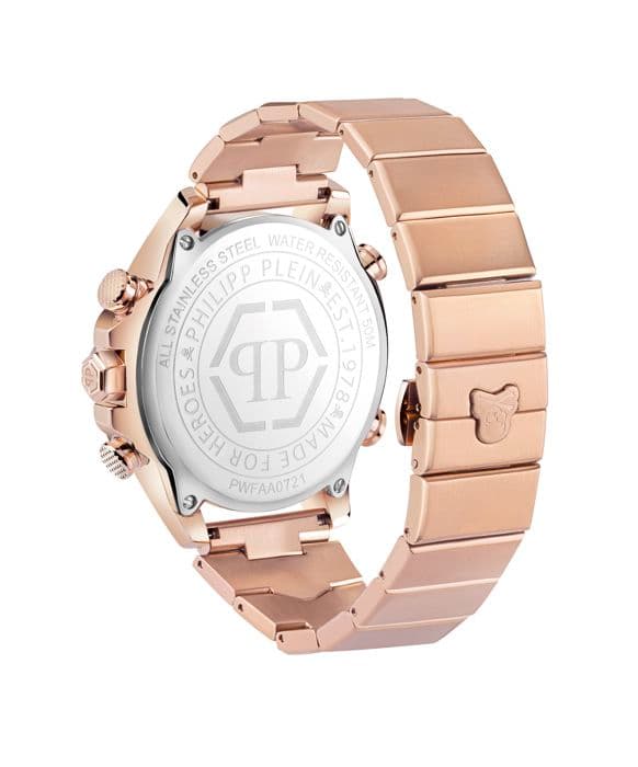 Philipp Plein - Damklocka - Kvarts - Digital - Armband i rostfritt stål Ip-rosé - PWFAA0721