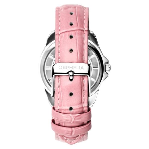 ORPHELIA Damklocka - Analog Quartz - Rosa läderarmband - OR11806