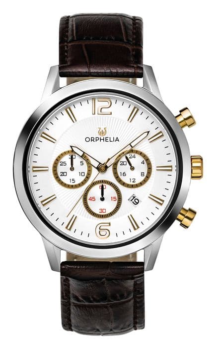 Klocka - ORPHELIA - OR81801 - Kvarts - Klocka - Brunt läder - 5 bar