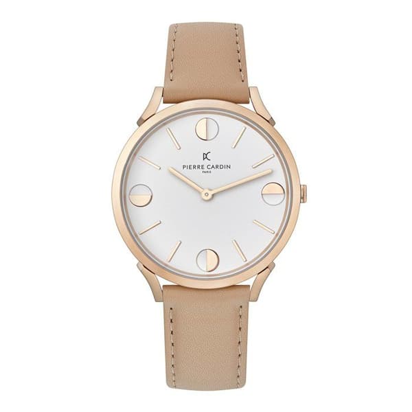 Pierre Cardin-Analog klocka för unisex med kvartsverk i läder - CPI.2011