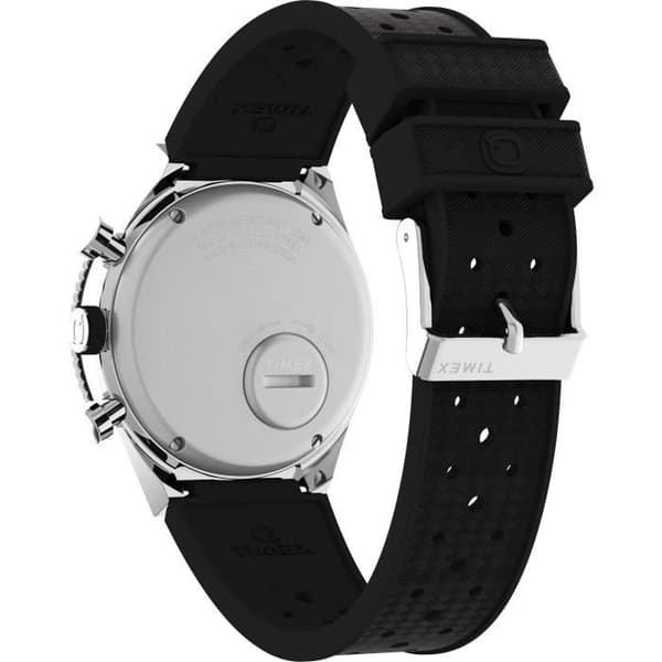 Timex Watch - Herr - TW2V70100 - Svart gummi - 40 mm - Silver - Vit