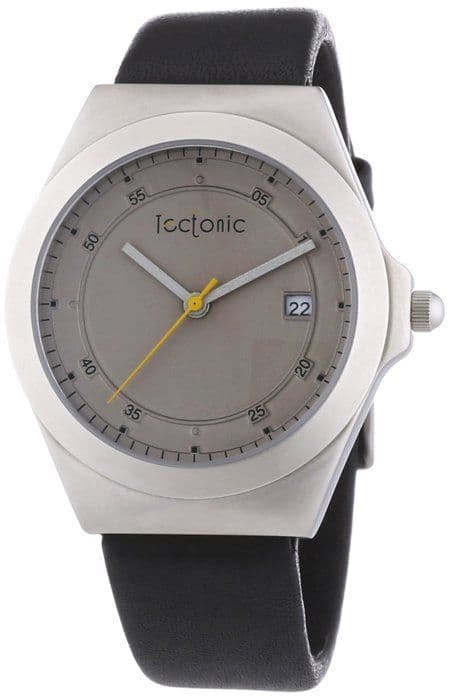 Herrklocka - TECTONIC - Analog - Kvarts - Läder - Silver