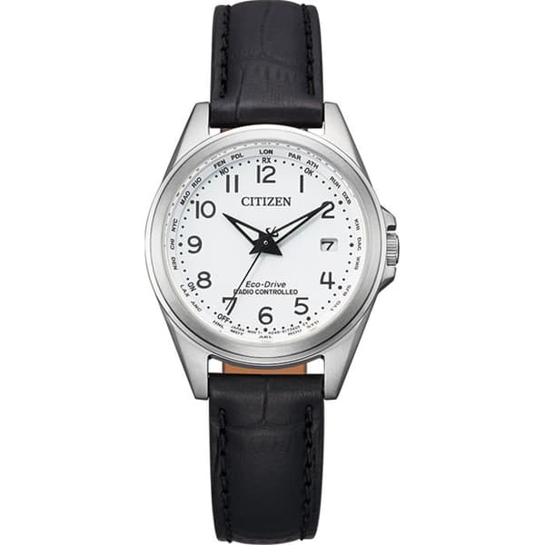 Citizen - Damklocka - Eco-Drive - Analog - Svart läderband - EC1180-14A