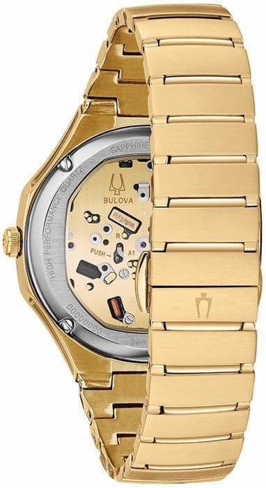 BULOVA analog klocka för kvinnor med kvartsurverk i rostfritt stål - 97P136