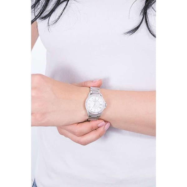 BULOVA analog klocka för kvinnor med kvartsurverk i rostfritt stål - 96R232