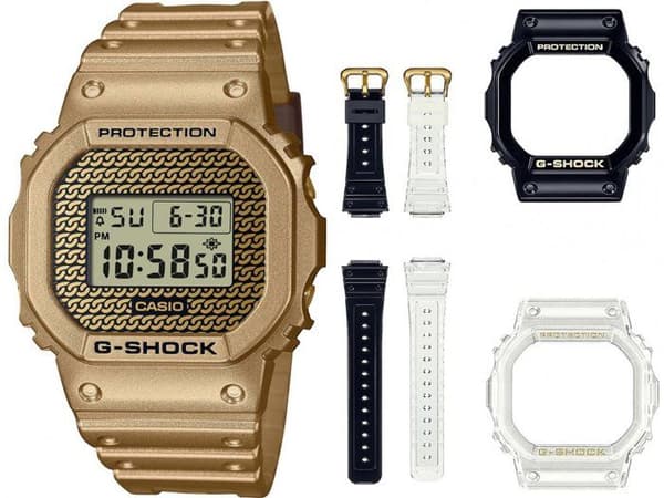 Casio Watch - Herr - DWE-5600HG-1ER - Guldplast - 20 bar - Kvarts - Digital - Vuxen