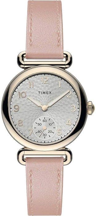 Timex Damklocka TW2T88400 - Quartz Urverk - Rosa läderarmband