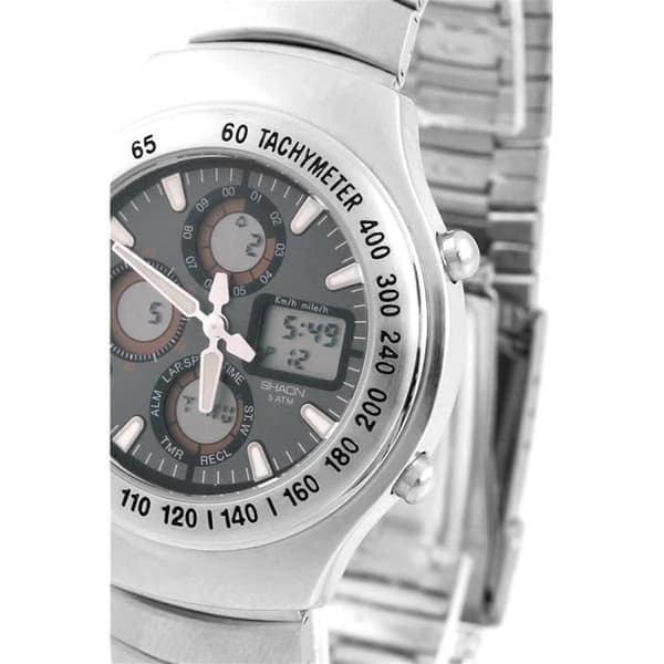 Herrklocka Dual Display Quartz SHAON Steel
