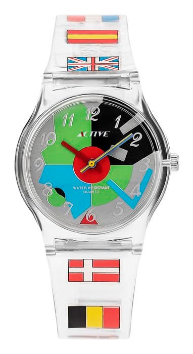 ACTIVE Watch -ACT-006 för kvinnor - Quartz - Flerfärgad plastrem