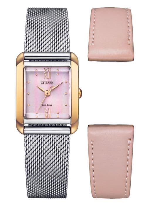 Citizen - Damklocka - Eco-Drive - Analog - Silverarmband i rostfritt stål - EW5596-66X