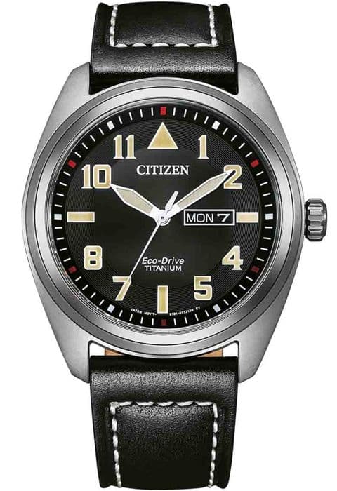 Citizen BM8560-29E Herrklocka - Svart läder - Vattentät 10 bar - Solenergi