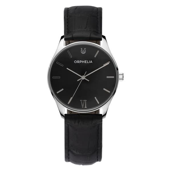 ORPHELIA Herrklocka - Kvarts - Analog - Läderarmband - Svart - OR61902