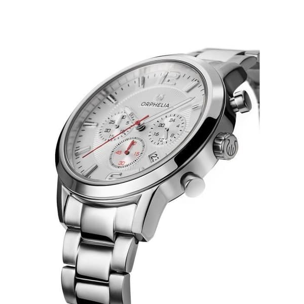 Klocka Herrar ORPHELIA - Kvarts - Chronograf - Armband i Rostfritt Stål - Silver - OR82806