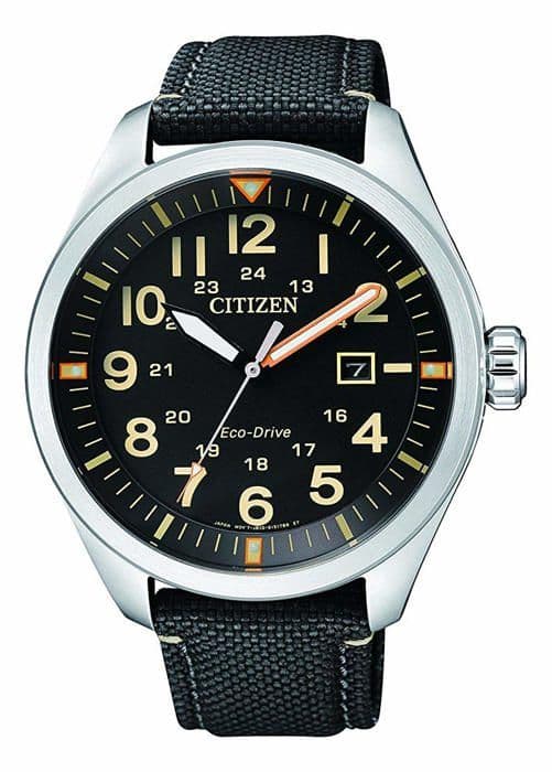 Citizen - Citizen AW5000-24E Sport Herrklocka Läderarmband Datum Svart Ref 57009