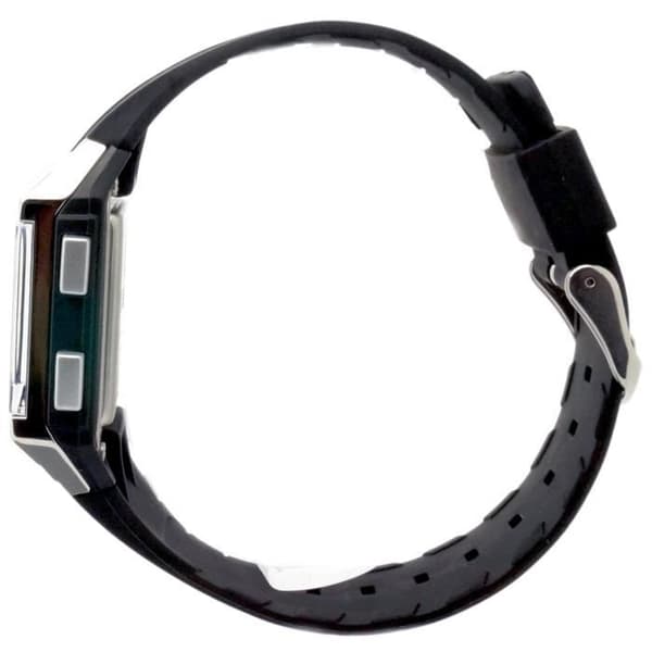 Klockklämmor för herr - Digitalklocka - Gummiband - Bakgrundsbelysning - Svart