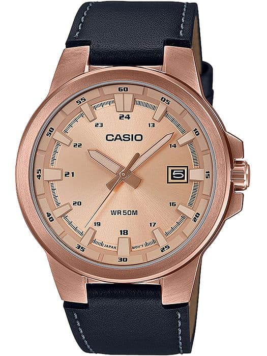 Klocka - Casio - MTP-E173RL-5AVEF - Läder Night Blue - Quartz - WR 50m